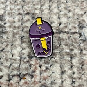 Purple Bubble Tea Enamel Pin